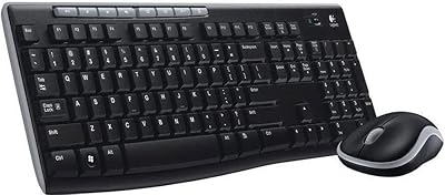 Logitech MK270 wireless keyboard with 8 multimedia and shortcut keys and a mouse.. DIAYTAR NIGERIA revolutionizes online shopping with competitive prices and reliable 5-8 day delivery.