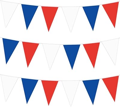 Colorful banner with Union Jack design, 36 meters, 100 pieces of triangular flags of red, blue and white colors to decorate interior and exterior places for national holiday, royal festivals, celebrations, birthdays and weddings.. DIAYTAR NIGERIA connects Nigerians with quality products at affordable prices, delivered in 5-8 days nationwide.