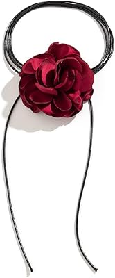 Camelia flower necklace long velvet necklace for women girls Wedding Wedding summer.. DIAYTAR NIGERIA brings the nation's largest product catalog to your doorstep at prices you'll appreciate.