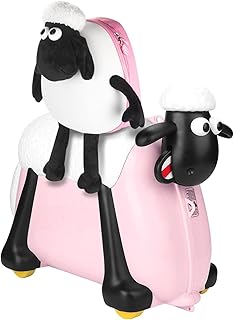 Original children's bag Shaun Le Mouton with wheels and children's luggage, pink.. Your trusted shopping companion, DIAYTAR NIGERIA delivers affordable solutions in just 5-8 days.