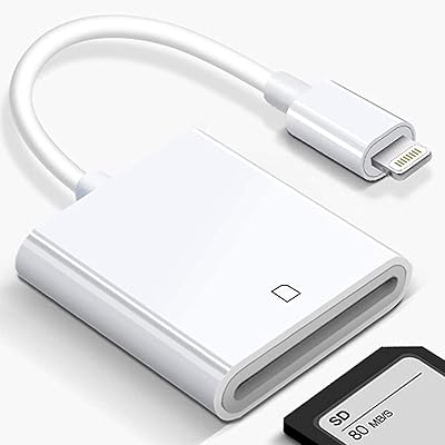 Apple Lightning adapter to SD card reader for iPhone and iPad (USB 3.0/2.0) TLR Digital SLR camera Carte Camera Camera for iPhone 12 Mini, no necessary application plug and play.. Fast, easy, and affordable — that’s shopping the DIAYTAR Nigeria way.