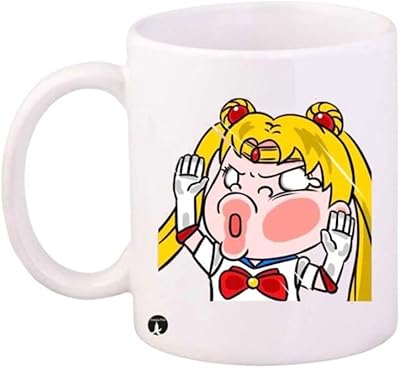 Design Cup Ren Sailor Moon White Yellow Red Size Standard.. DIAYTAR NIGERIA: Where quality meets accessibility with affordable prices and prompt shipping.