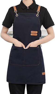 Cotton chief of beauty chief with large pockets for women and men, adjustable and robust kitchen apron, waterproof work apron for cooking, pastry, gardening.. DIAYTAR NIGERIA revolutionizes online retail with our extensive selection and dependable shipping service.