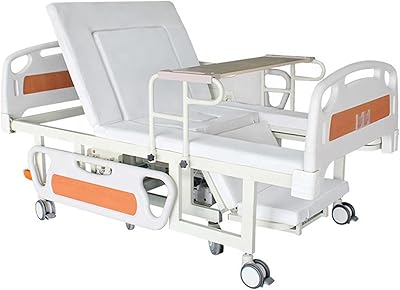 Electric hospital bed with luxury mattresses and half -rails included - for domestic use and in a medical establishment - fully adjustable and easy -to -place wheels.. Home to endless choices and pocket-friendly prices — DIAYTAR Nigeria.