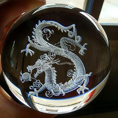 Furlou sculpted Dragon Dragon Image Crystal Ball Feng Shui Glass Ball House Decoration Photo Boule Accessories Art Decoration Photography Stand, 3.9 inches (Size: 3.9 inches).. DIAYTAR NIGERIA: Bringing affordable shopping solutions with a diverse product catalog delivered nationwide.
