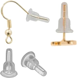 Transparent silicone earplugs - 50pcs/25 pairs of safe hypoallergenic earplaces for rod earrings, transparent and soft ear pads, full nails 10 x 6 mm dushing.. Discover the joy of online shopping with DIAYTAR NIGERIA's budget-friendly prices and reliable shipping.