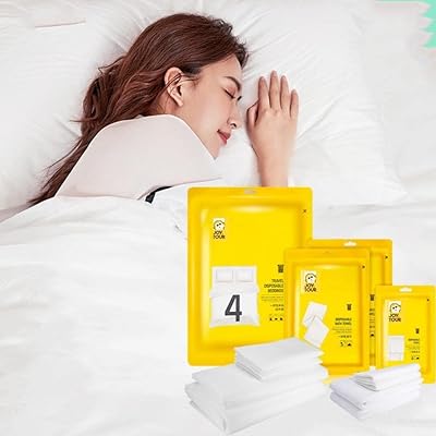 GOODERN Set of disposable sheets 8 pieces, soft and breathable bed cover, bed sheet, pillowcase, bath towel for travel, travel sheets, disposable bedding for hotels, campsite, hiking, one night stay.. DIAYTAR NIGERIA: Revolutionizing how Nigerians shop with affordable prices and prompt delivery services.