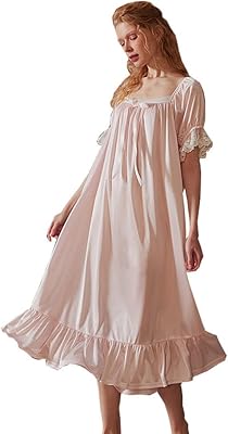 Elegant Ladies Vintage Satin Victorian Beautiful Night Shirt Living Room Living Room.. Why wait? Get your order in 5–8 days with DIAYTAR Nigeria.