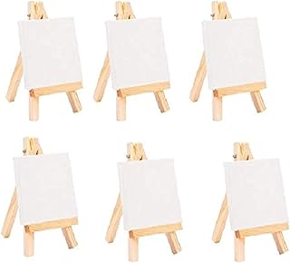 JMD 6 sets of mini canvas and wooden bridge, art paintings for desk decoration, white -stretched virgin boards for art painting, wedding and Christmas decoration.. DIAYTAR NIGERIA: Making quality products accessible to all Nigerians at affordable prices.