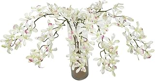 Set of 5 artificial orchid flowers in silk branches phalaenopsis.. DIAYTAR NIGERIA provides endless shopping possibilities with affordable prices and prompt delivery service.