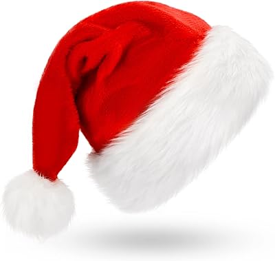 Christmas hat Santa Claus Hats Holidays for adults and unisex children in velvet.. Shop with intention at DIAYTAR NIGERIA, offering thousands of products at budget-friendly prices.
