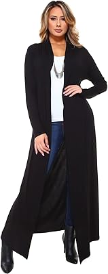 Maxi cardigan for women - relaxed sweater open on the front with long sleeves and light rounded hem.. DIAYTAR NIGERIA: Your partner in affordable online retail with reliable delivery across the nation.