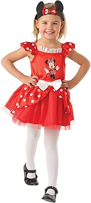Rouge's red ballerina dress for small children from Disney Costumes, designed with Minnie Mouse, Size S, 3 to 4 years old.. DIAYTAR NIGERIA brings the marketplace experience online with affordable and reliable delivery service.