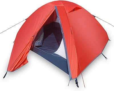 Tastik Camping Tent Outdoor Tent 1 to 2 people Double layer Waterproof UV Protection UV Camping Tent, 2 colors for the outside (Color: Red).. DIAYTAR NIGERIA brings the nation's largest product catalog to your doorstep at prices you'll appreciate.