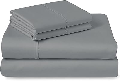 Cotton bedroom set 400 Pizuna threads in natural gray, 100 % breathable and soft satin cotton long with long fibers - 1 sheet -housing, 1 flat sheet and 2 pillowcases (Queen's bed set).. Experience shopping without limits at DIAYTAR NIGERIA, where affordability meets convenience in just days.