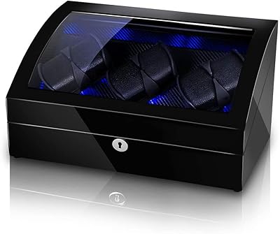 Automatic wood storage box for 12 watches with silent and cushion engine.. DIAYTAR NIGERIA revolutionizes online shopping with competitive prices and reliable 5-8 day delivery.
