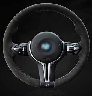 Black alcantara jet steering wheel for bmw suede sewn f30.. DIAYTAR NIGERIA: Making online retail accessible to all with affordable nationwide shipping.
