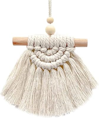 Mini bohemian macrame wall decoration, beautiful wall decoration in knitted fabric for bedroom, living room, children's bedroom, apartment, hand -made gift idea (1 room).. DIAYTAR NIGERIA: Revolutionizing accessibility to quality products at budget-friendly prices across Nigeria.