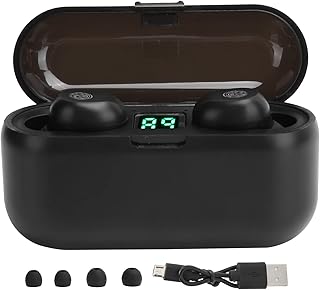 Wireless headset 5.0, intelligent touch control in sports earphones with digital display and loading case 4-5 hours 1200 mAh (F9).. Big selection, small prices — shop now on DIAYTAR Nigeria.