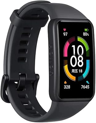 Multilingual intelligent watch Honor Band 6, 1.45 -inch AMOLED screen, 14 -day battery, monitoring of heart rate, oxygen in the blood and sleep (black).. DIAYTAR NIGERIA: Bringing quality products to your doorstep at prices that won't break the bank.