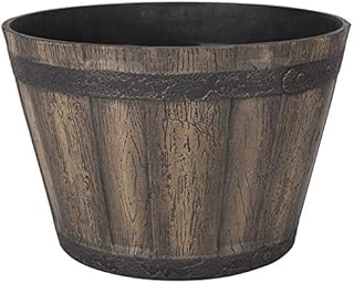 Rocky Mountain Goods Large flowerpot in solid and plastic oak whiskey barrel.. Shop from our extensive catalog at DIAYTAR NIGERIA and enjoy doorstep delivery in just 5-8 days.