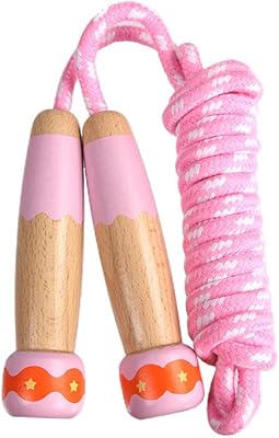 Arabian jumping rope for children - braided cotton rope adjustable with wooden handle jump rope for girls and boys, physical training, outdoor sports.. DIAYTAR NIGERIA: Your trusted partner for affordable online shopping with reliable delivery timeframes.