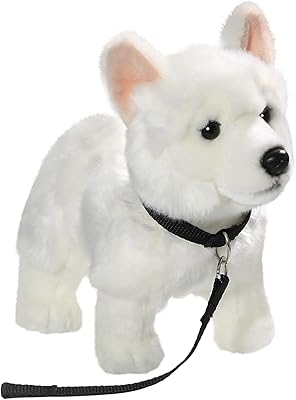 White shepherd dog Carl Dick with vertical leash 9 "length and 8".. DIAYTAR NIGERIA: Where every click leads to affordable purchases delivered promptly to your door.