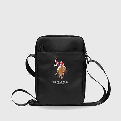 CG Mobile. US Polo Assn. Light bag for tablet under official license with shoulder strap adjustable for outside, work, office, school (8 inch, black).. DIAYTAR NIGERIA delivers what matters - quality, affordability, and prompt nationwide shipping.