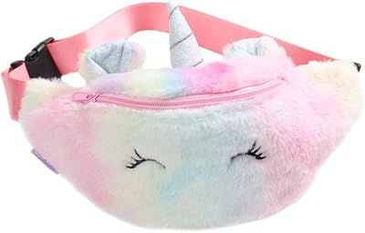 Banana bag in velvet Licorne Geller's with a nice cartoon pattern, suitable for children and girls - purple, pink, 26.5 x 12.5 cm.. Your one-click solution to affordable shopping, DIAYTAR NIGERIA delivers quality products nationwide.