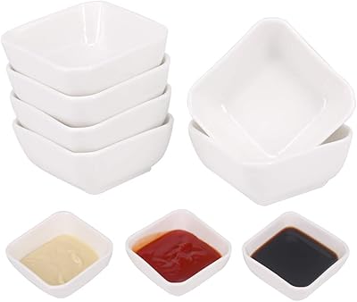 Bellinlen 3 ounces to soak in ceramic set of 6 porcelain, small bowls with soy sauce, adapted to tomato soy sauce, barbecue and other festive dinners (white).. Your ideal shopping companion, DIAYTAR NIGERIA offers unmatched variety with delivery within a week.