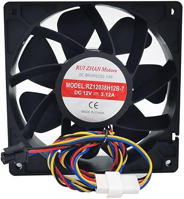 Mining fan to Antminer S19/S17+/T17/S9/S19J Avalon 1246/1166/1146/1126, Ball bearings 6500 rpm, high speed replacement coolant, 120 x 38 mm, 4 pins, DC12 V, 3.12 A - 1.. DIAYTAR NIGERIA brings affordable shopping to every Nigerian home with delivery in just 5-8 days.
