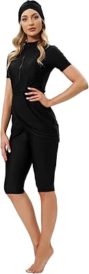 Muslim women's swimsuits for women, full cover, modest design, burkini, shorts, pants, Islamic hijab, 3 pieces.. Transform how you shop with DIAYTAR NIGERIA's vast selection and budget-friendly delivery options.