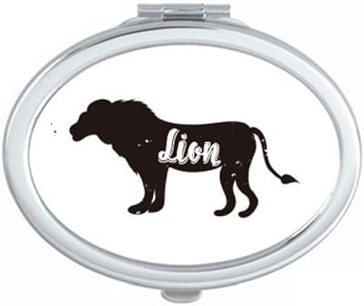 Portable foldable double side glasses with black and white lion animal mirror, hand makeup.. Your favorite online marketplace — DIAYTAR Nigeria delivers quick and cheap.
