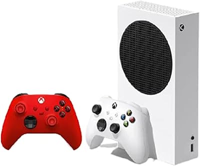 Xbox Series S with two controllers (white + red).. Affordable luxury and fast service — only on DIAYTAR Nigeria.