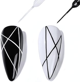 Nitako Set of black and white nail polish gel 2.. DIAYTAR NIGERIA: Redefining online shopping with unbeatable prices and consistent delivery times.