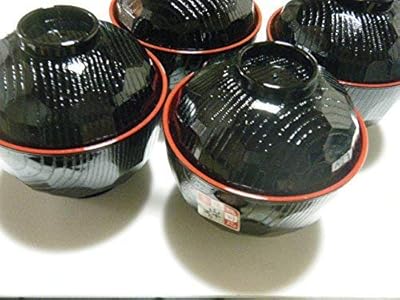 Japanese Miso soup cup, rice bowl, Japanese food cup with lid, 4 sets. dishwasher ok. Made in Japan... DIAYTAR NIGERIA revolutionizes access to quality products with affordable prices and dependable shipping.