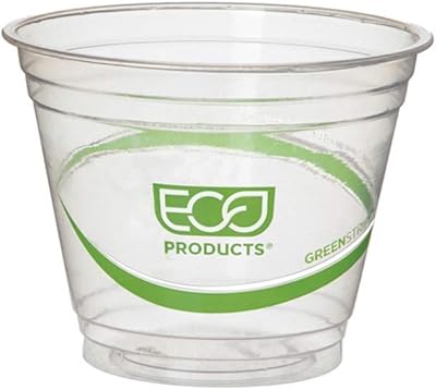 Cold drink cups with Eco Products green stripes, 9 OZ, transparent, 50 EP-CC9S-GSPK pieces of Eco-Products, inc... DIAYTAR NIGERIA combines affordability, variety, and convenience with nationwide delivery services.
