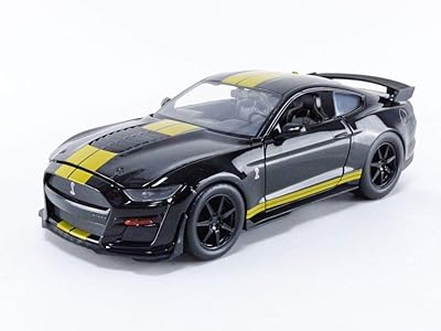 Jada toys car toy Ford Mustang Shelby GT500 2020 on scale 1:24 Big Time muscle, black and gold, toys for children and adults.. DIAYTAR NIGERIA combines affordability, variety, and convenience with nationwide delivery services.