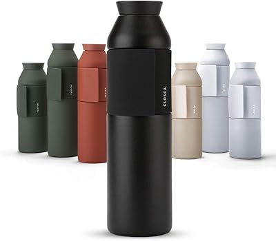 Closka wavy water bottle for adults, unisex, black, 600 ml.. DIAYTAR NIGERIA: Where every purchase is affordable and delivery is always within a week.