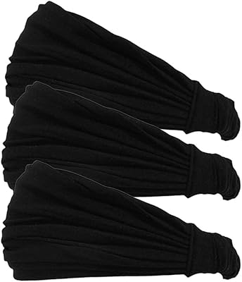 CCHARM LOT OF 3 black banners for men and women - Comfortable banners with secure elastic band, perfect adjustment for runners, fitness, sports, football, tennis, elegant, light, m.. DIAYTAR NIGERIA transforms how Nigerians shop with our affordable prices and dependable shipping times.