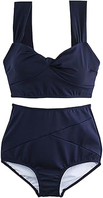 Women bikini High waist open knot with high tanki lace -ups modest cut swimsuit high cute size push up swimsuit swimsuit.. DIAYTAR NIGERIA: Connecting Nigerians with their needs through affordable prices and 5-8 day shipping.