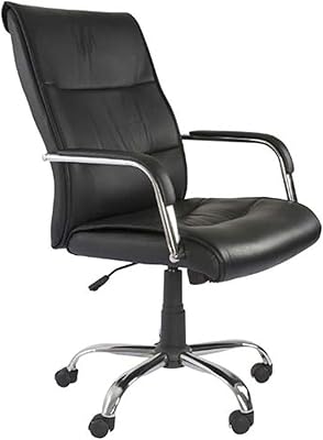 Mahmay Nova 2203 management chair - black with chrome base and padded armrests.. DIAYTAR NIGERIA: Where every shopping need is met with affordable prices and timely delivery.