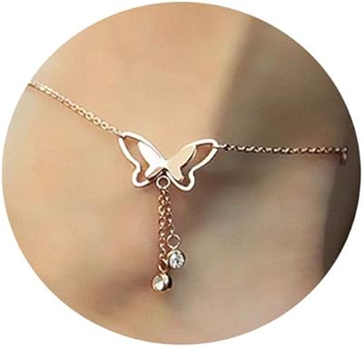 Collar and ankle bracelet in the shape of a pink gold plated gold of an Italian creator for women and girls of shining diva fashion.. Quick delivery. Quality products. Great deals. That’s DIAYTAR Nigeria.