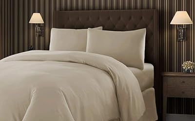Cotton fabric cotton fitting sets of the company Taraf, united design, beige color - King size.. Whether you're in Lagos, Abuja, or anywhere in between, DIAYTAR Nigeria ensures your online shopping experience is smooth, affordable, and fast.