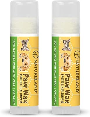 Wax for Natureland organic legs for dogs and cats, natural external protection to heal, repair and protect dry, cracked and rough legs, helps protect the legs of snow, sand or dirt [8oz/0.08oz].. Transform your shopping experience with DIAYTAR NIGERIA's vast product selection delivered at unbeatable prices.