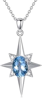 Sterling 925 silver necklace with Swiss blue topaz for women by Bethza.. DIAYTAR NIGERIA transforms online retail with our affordable platform and dependable shipping service.