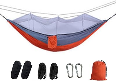 Outdoor hammock BZC Show - Light nylon portable nylon campsite with tree straps and mosquito net/mosquito net for interior/exterior travel (orange).. Your ultimate shopping destination, DIAYTAR NIGERIA combines extensive selection with affordable shipping.