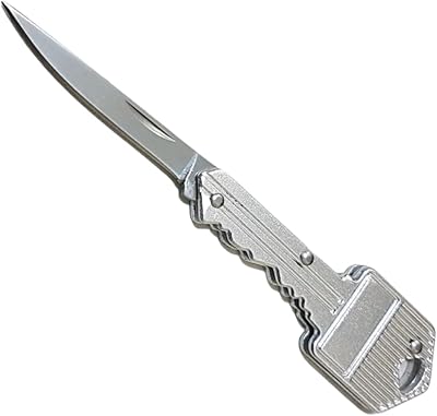 Small pocket knife applicable in the shape of keychain for travel, travel and hunting, silver, gray, 3.. DIAYTAR NIGERIA connects your desires with reality through our affordable e-commerce platform and quick delivery.