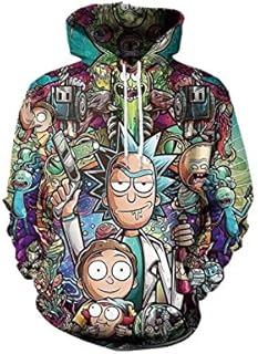 Hooded sweatshirt with printed zipper cartoon Rick & Morty, trend, warm guard, high popular.. With DIAYTAR Nigeria, you can browse through thousands of items at the best prices. Place your order today and receive it in less than a week.