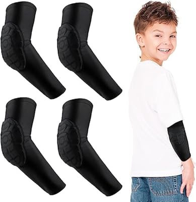 4 pieces of padded arm sleeves for children, elbow sleeves for football, volleyball, basketball, baseball, cycling, black.. Enjoy stress-free shopping with affordable prices on DIAYTAR Nigeria.